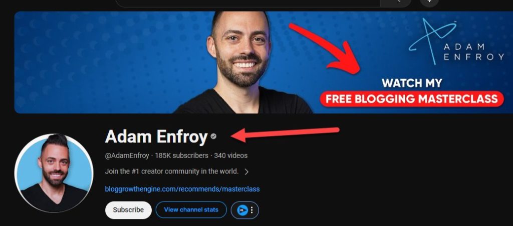 channel header