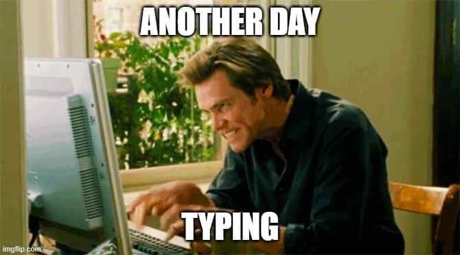 another day typing