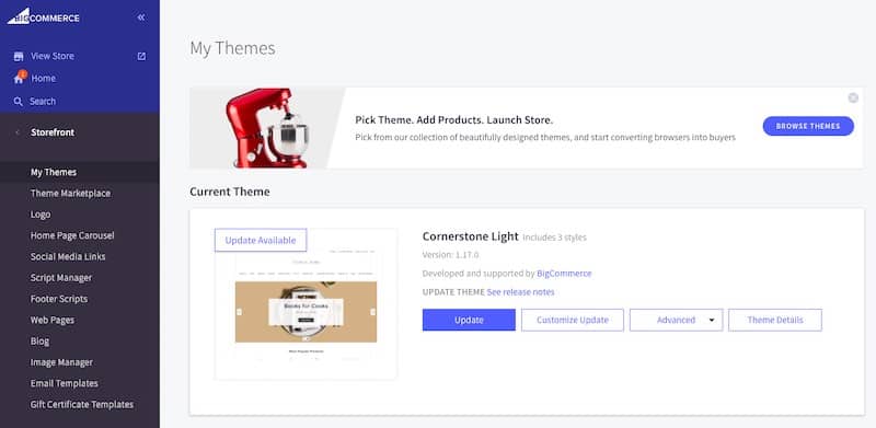 BigCommerce Dashboard