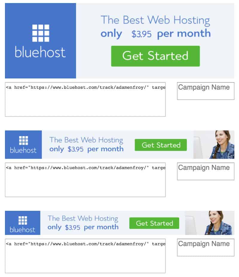 Bluehost Affiliate Banners