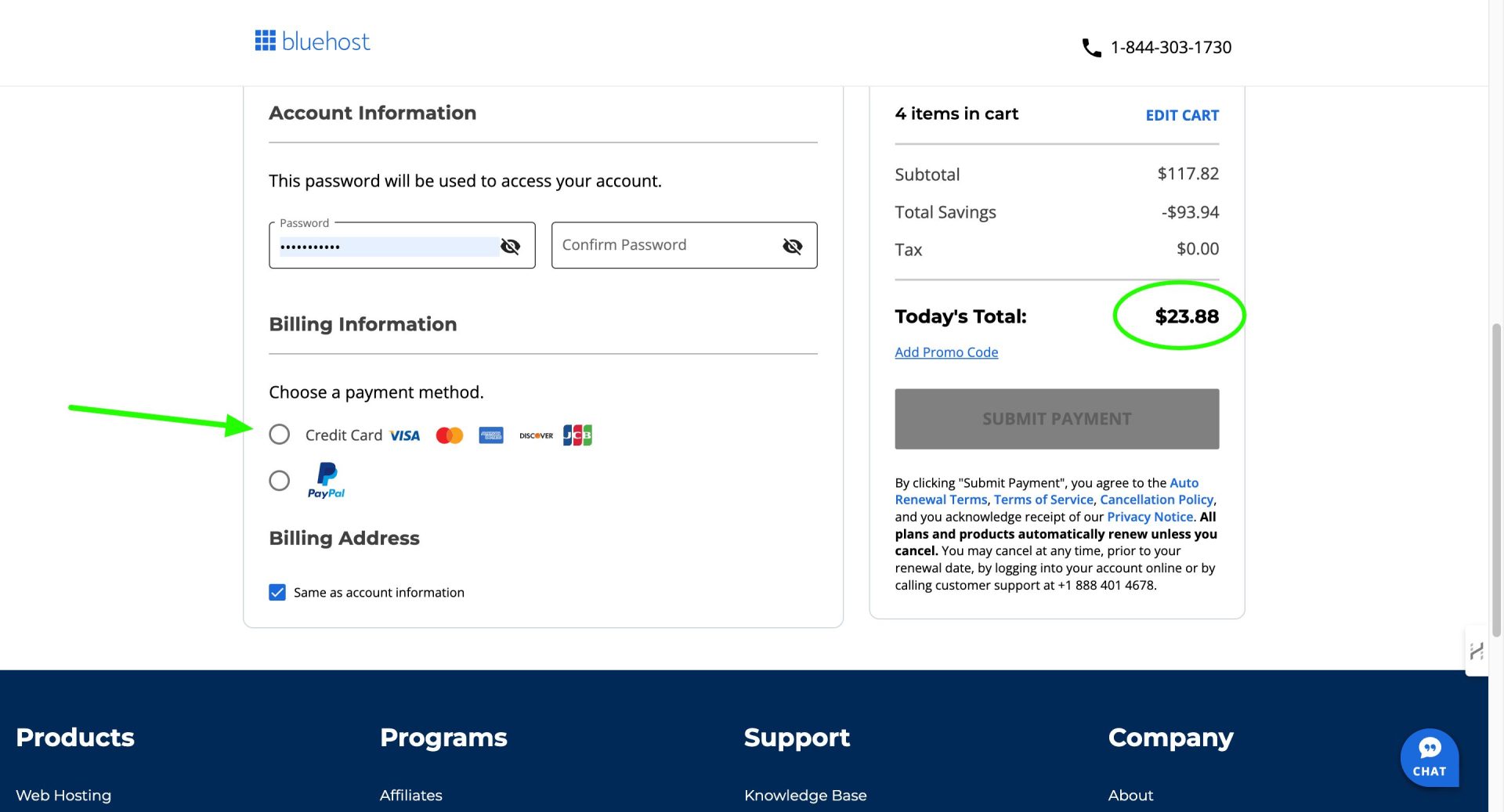 Bluehost Step 5 New