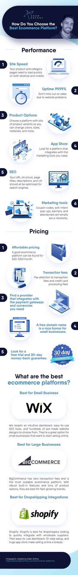 How to Choose the Best Ecommerce Platform Infographic