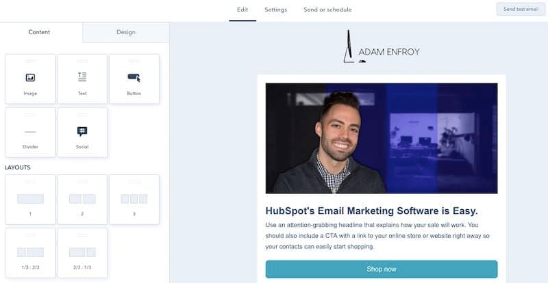 HubSpot Email Marketing Dashboard