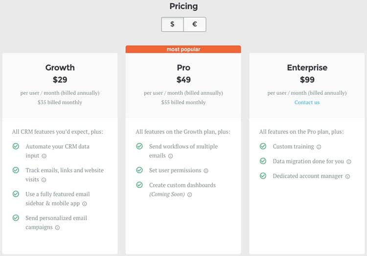 Salesflare Pricing