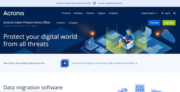 acronis homepage