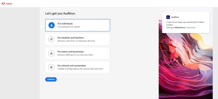 adobe audition pricing