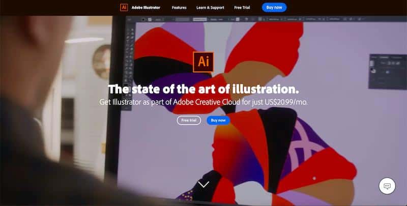 Adobe Illustrator - vector drawing and editing software