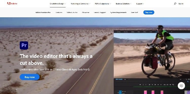 Adobe Premiere Pro CC Homepage