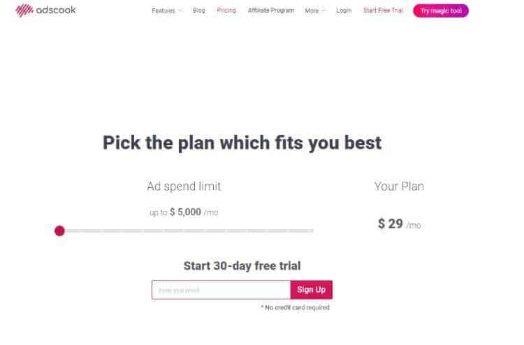 adscook pricing