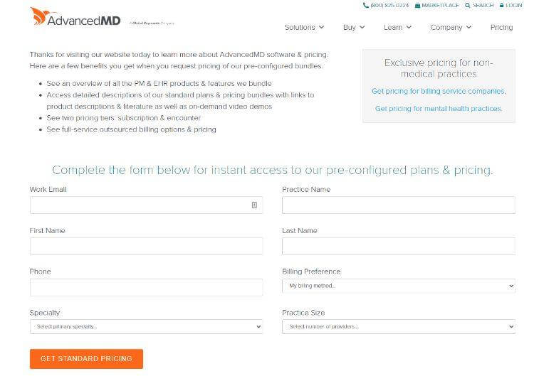 advancedmd pricing