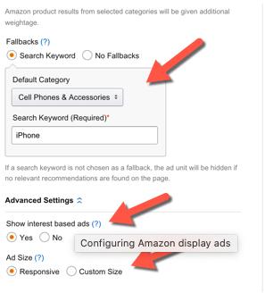 Amazon Associates Native Ads Options