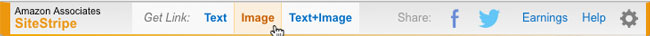 Amazon Associates SiteStripe image link