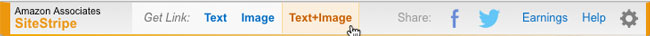 Amazon Associates SiteStripe text & image link