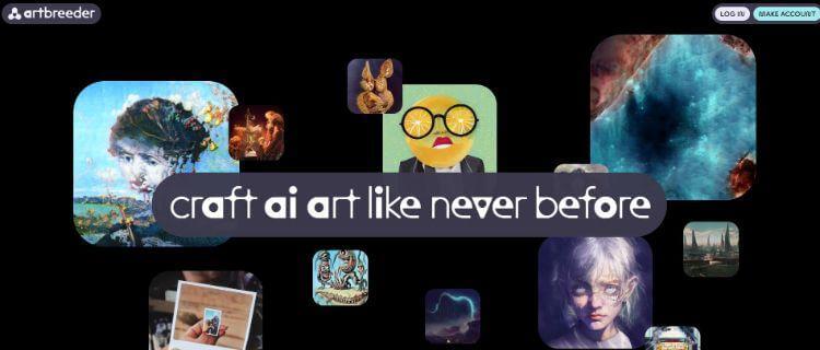 artbreeder homepage