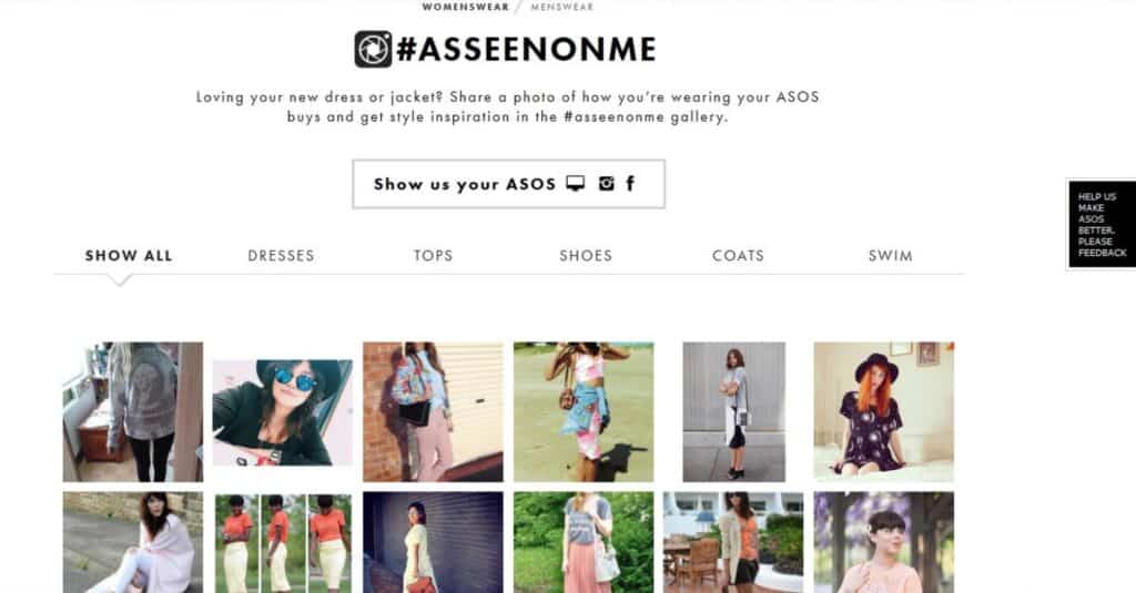 Asos Hashtags