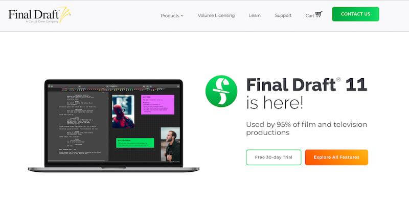 Best Screenwriting Software: Final Draft