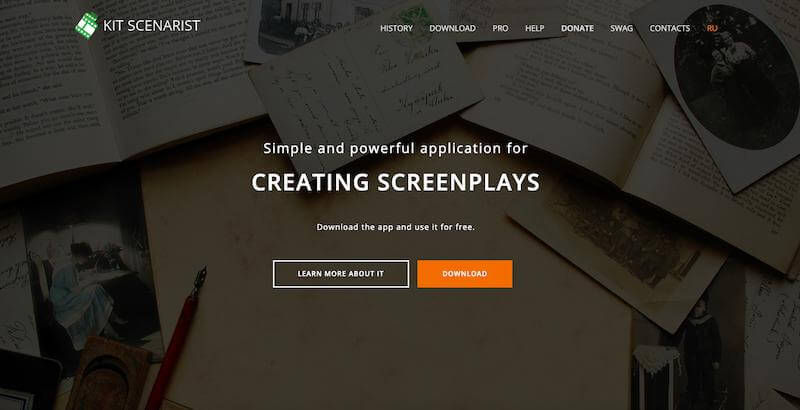 Best Screenwriting Software: KIT Scenarist