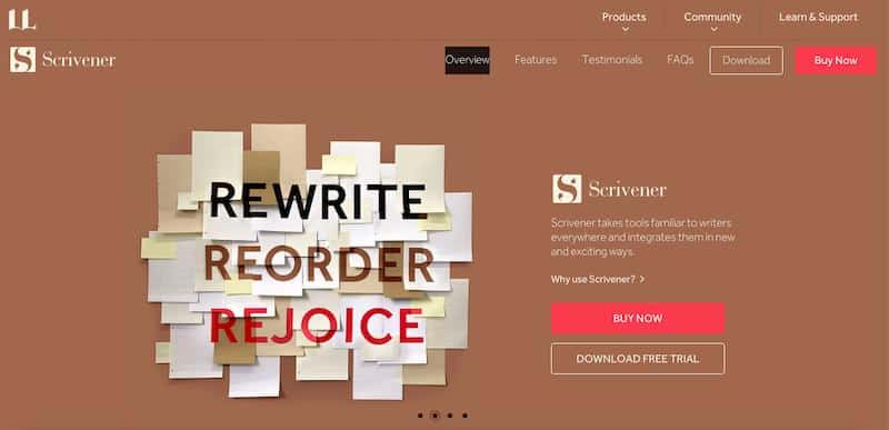 Miglior software di sceneggiatura: Scrivener