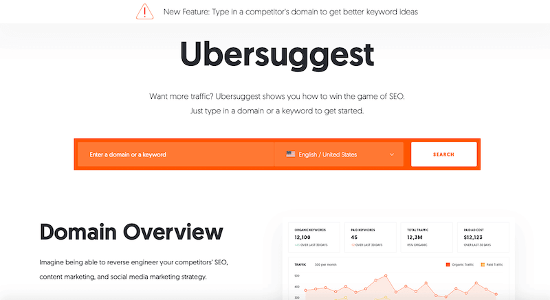 Best SEO Tools Ubersuggest 