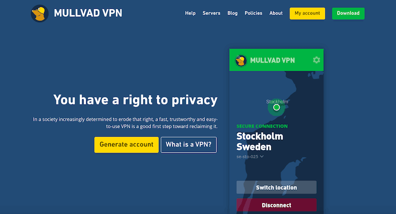 Best VPN Services of 2019: Mullvad VPN