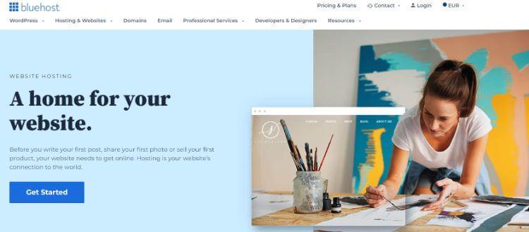 bluehost homepage