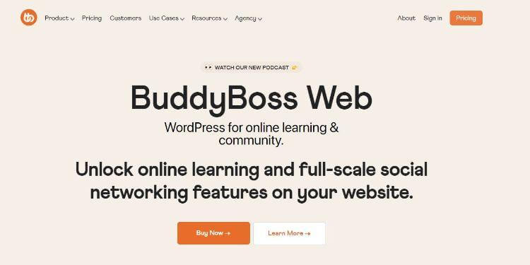 buddyboss homepage