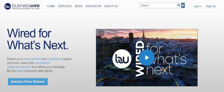 businesswire homepage