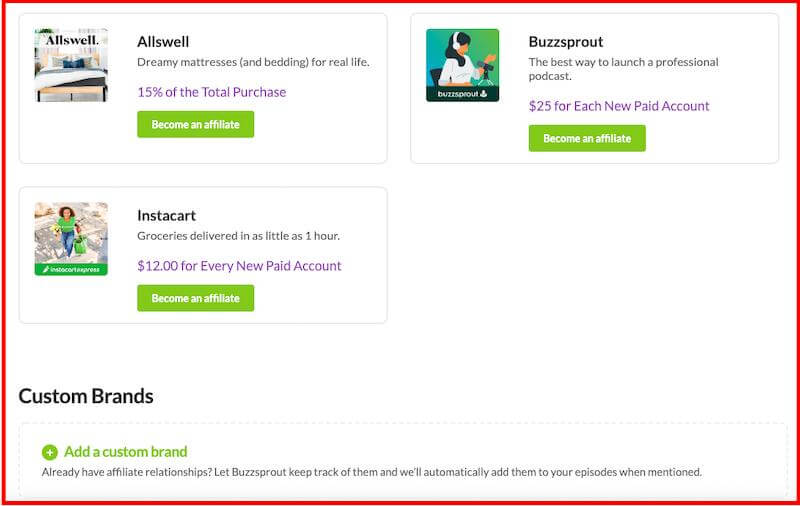 Buzzsprout affiliate program