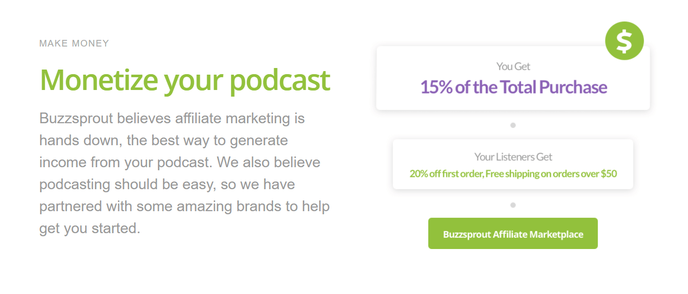 Buzzsprout monetization options