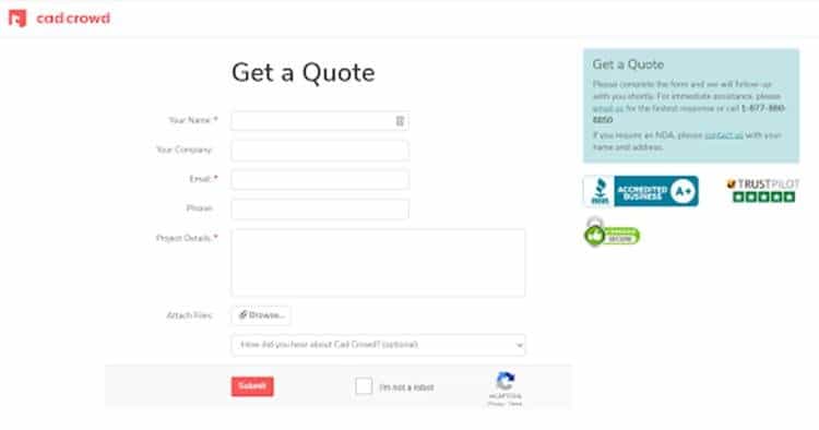 CadCrowd Get A Quote