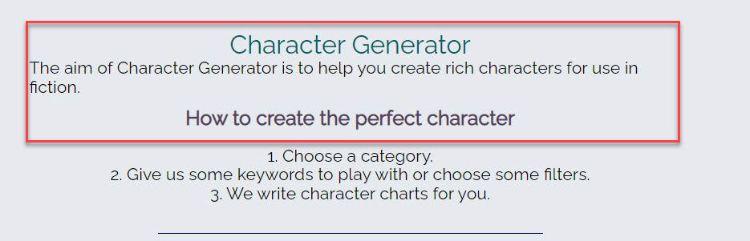 character-generator.org features