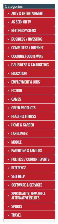 Clickbank affiliate search options