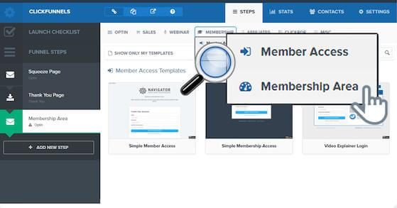 ClickFunnels: membership site