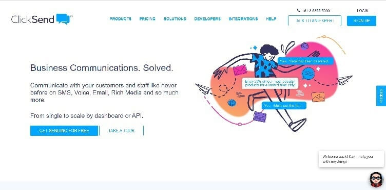 ClickSend Homepage