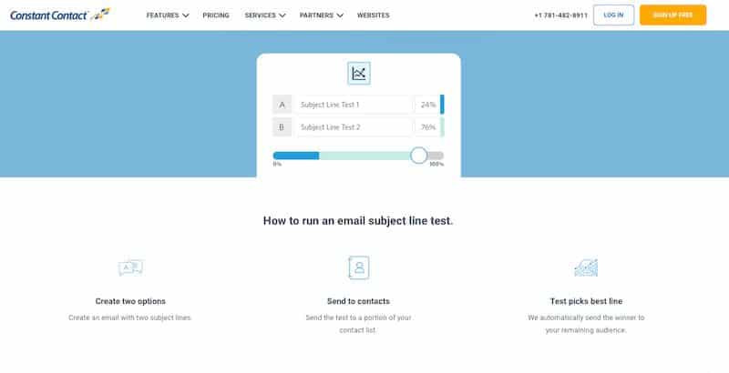 Constant Contact A/B Testing 