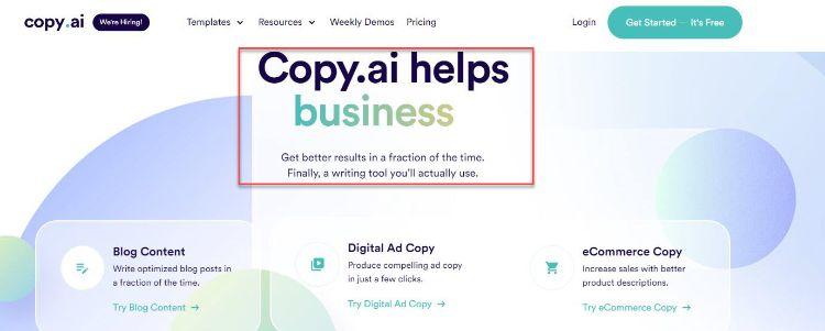 copy ai features
