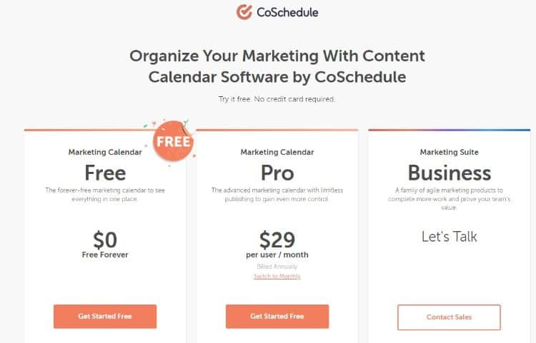 coschedule pricing