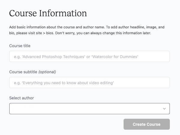 Course Information