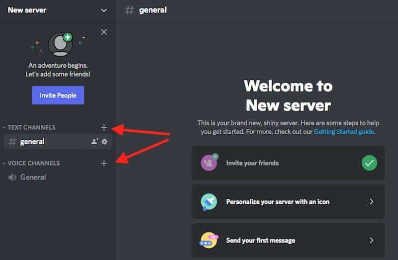Discord different channels 