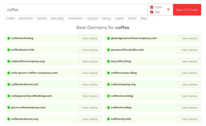 Domain Wheel Results