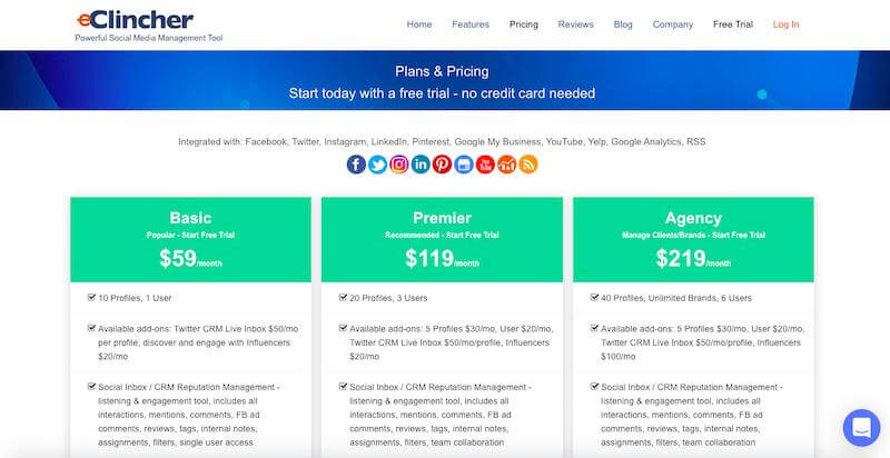 eClincher Pricing