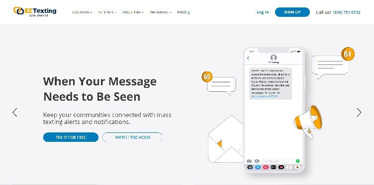 EZ Texting Homepage