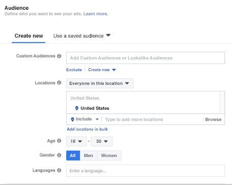 Facebook Ads: Targeted Audience