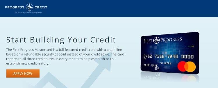 First Progress Platinum Prestige Mastercard® Secured Credit Card homepage