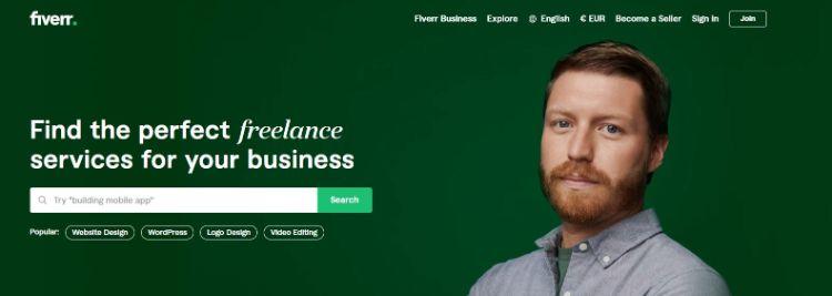 fiverr homepage