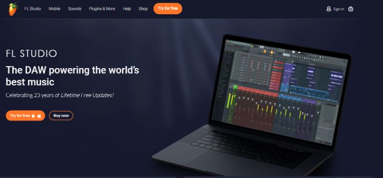 fl studio homepage