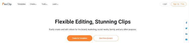 flexclip homepage