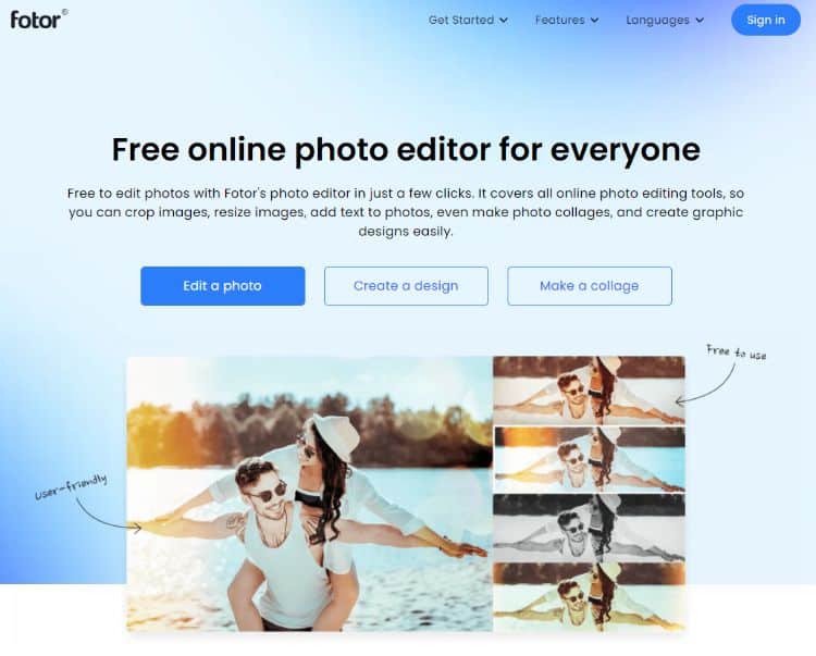 fotor homepage