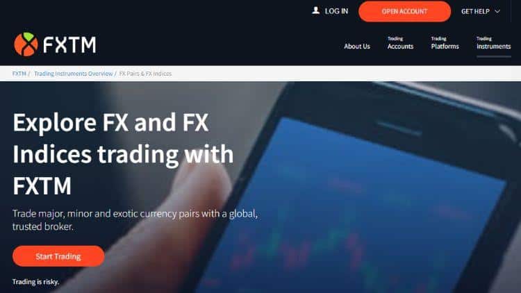  FXTM HomePage 
