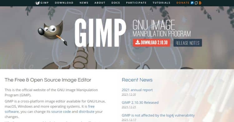 gimp homepage